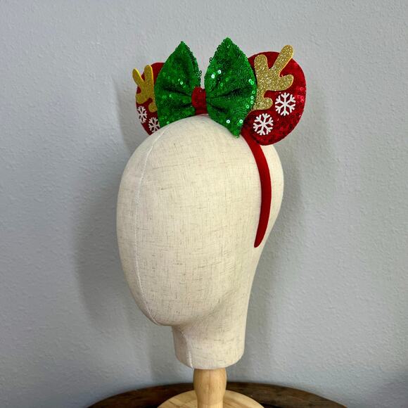 🎄 Reindeer Games Minnie Ears | Disney-Inspired Christmas Mouse Ears Headband - Picture 3 of 5